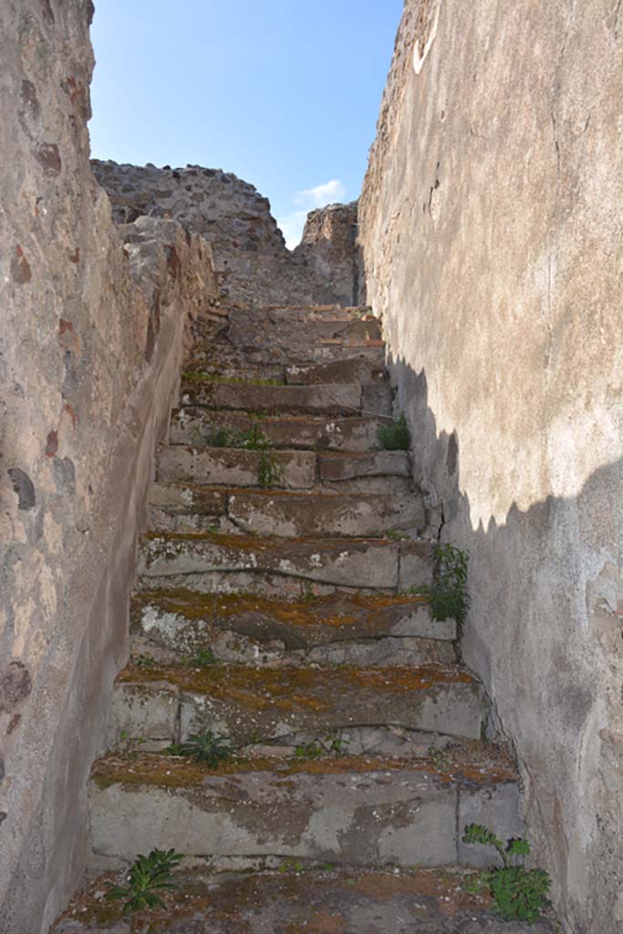 VI.11.9 Pompeii. October 2017. Stairs 9 in west wall of corridor 15.
Foto Annette Haug, ERC Grant 681269 D�COR.

