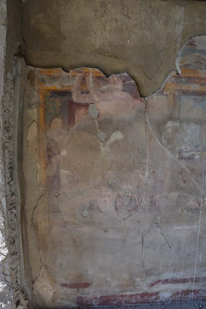 VI.11.10 Pompeii. November 2017. Room 42, painted west wall of exedra.
Foto Annette Haug, ERC Grant 681269 D�COR
