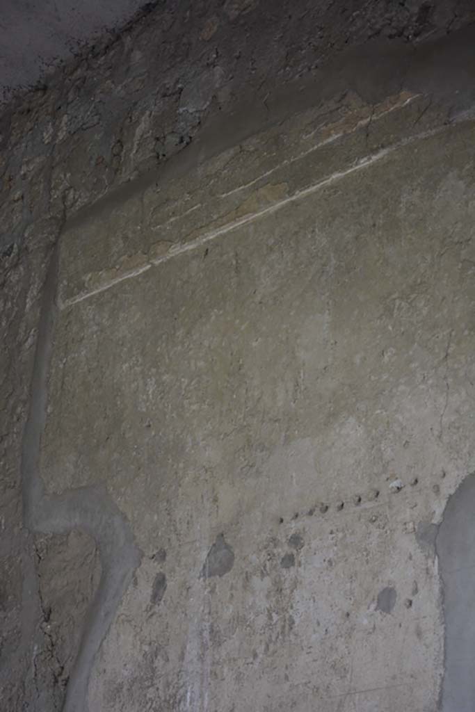VI.11.10 Pompeii. December 2017. Room 42, detail from upper east wall.
Foto Annette Haug, ERC Grant 681269 D�COR
