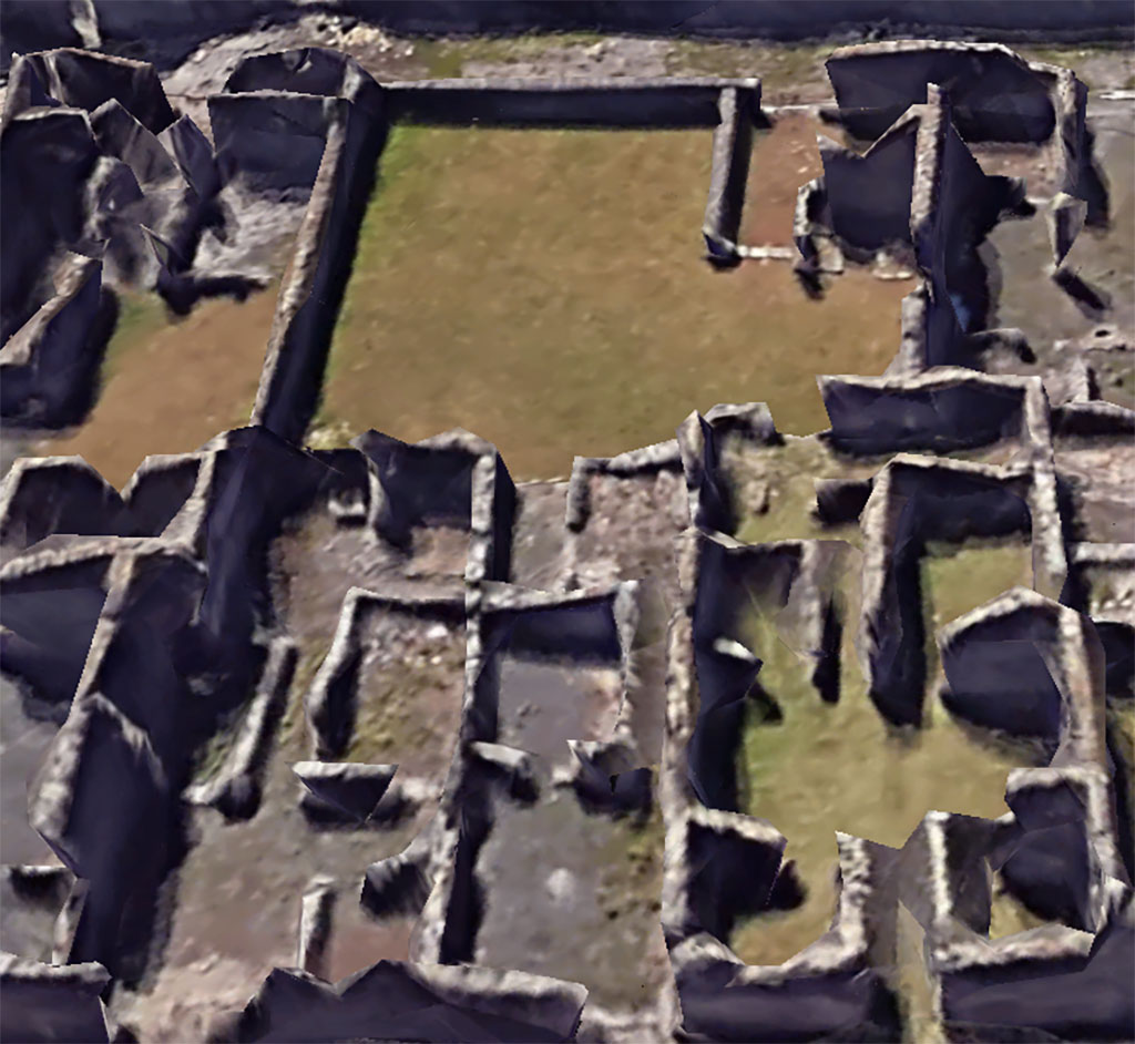 VI.11.16 Pompeii, on lower right side of photo. Google Earth. 2023. Looking west.
VI.11.14 Pompeii, on left of lower photo and VI.11.15 can be seen in the lower centre.
VI.11.05 Pompeii, is in the upper photo.
