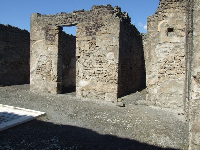 VI.14.20 Pompeii. March 2009. Room 4, mosaic floor pattern of tablinum, at east end of room.
