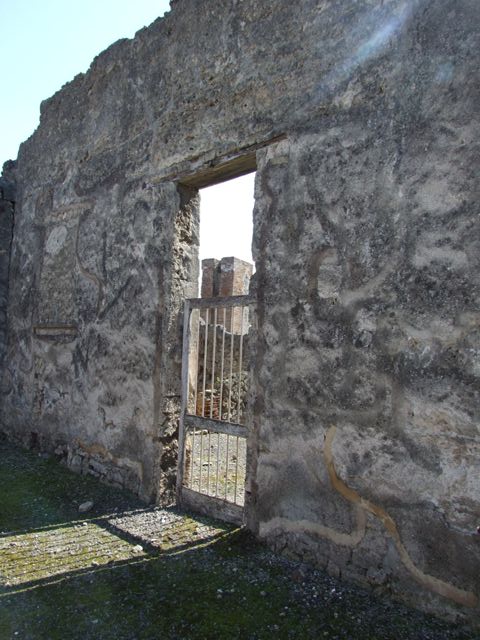 VI.14.20 Pompeii. March 2009. Room 4, mosaic floor pattern at west end of tablinum.