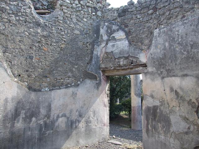 VI.14.20 Pompeii.   Peristyle with painting of Orpheus.  From old undated photograph. Courtesy of Society of Antiquaries. Fox Collection.
