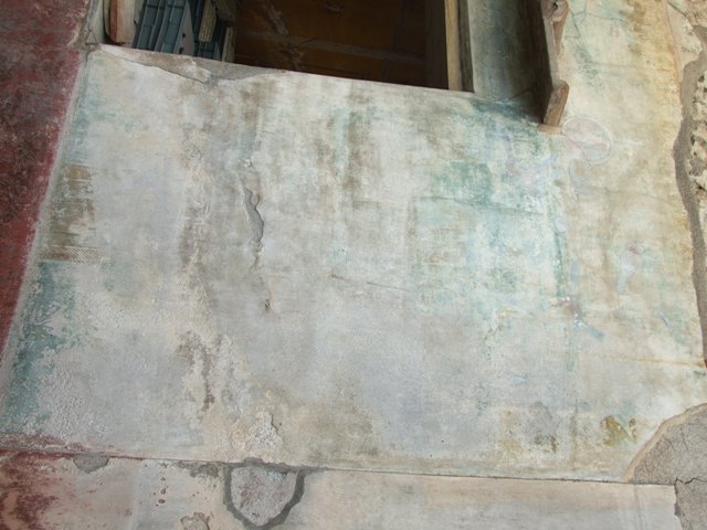 VI.14.20 Pompeii. March 2009. Room 18, painting of plants on lower border on north end of west wall of garden area.