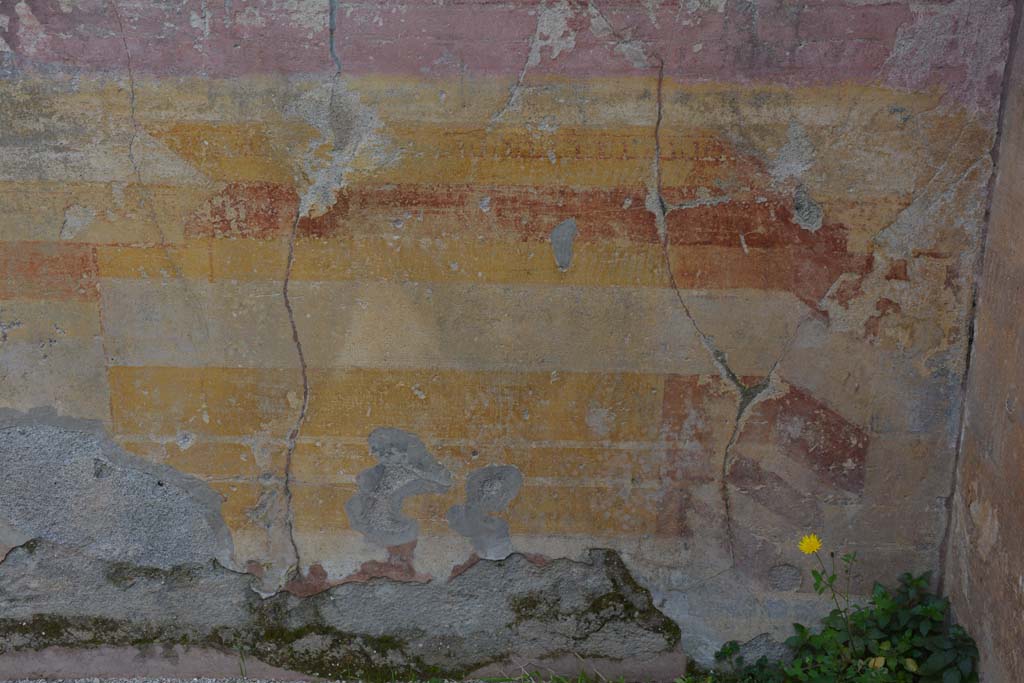 VI 15 5 Pompeii. March 2019. Oecus/triclinium 8, lower east wall at south end.
Foto Annette Haug, ERC Grant 681269 D�COR.
