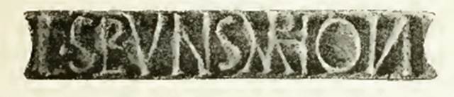 VI.15.5 Pompeii. Facsimile of bronze seal found in the atrium naming L. Sepun(i) Symphron(is). See Notizie degli Scavi, 1896, (p.228)