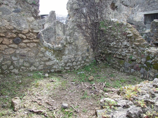 VI.16.27 Pompeii. March 2009. Room 5, Latrine. South wall.