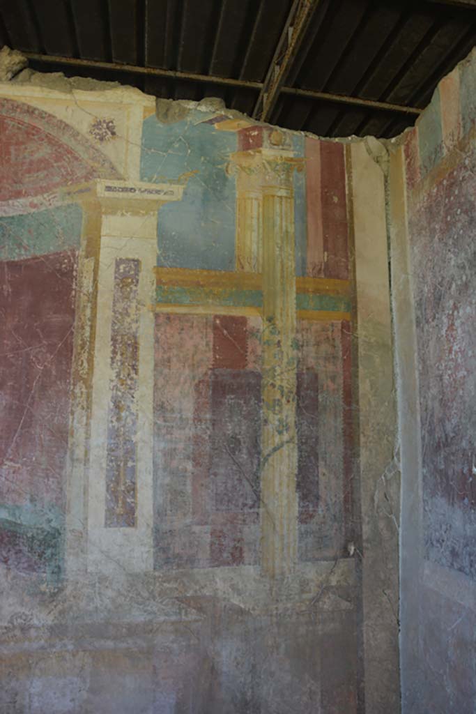 VI.17.41 Pompeii. September 2019. South end of east wall of exedra 18.
Foto Annette Haug, ERC Grant 681269 DÉCOR.