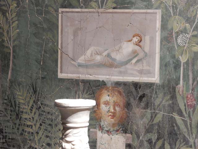VI.17.42 Pompeii. 1974, cast of child found in a corridor a few metres from the three other bodies. Part of a family group of four who died under the staircase.