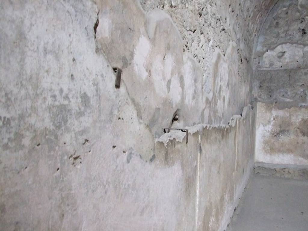 VII.1.8 Pompeii. December 2007. North wall of tepidarium 10 in women’s baths.