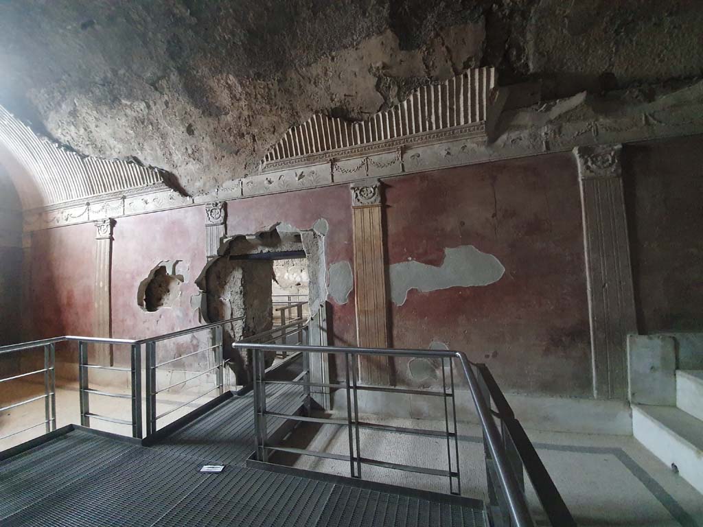 VII.1.8 Pompeii. July 2021. Caldarium 9, looking towards north wall.   
Foto Annette Haug, ERC Grant 681269 D�COR
