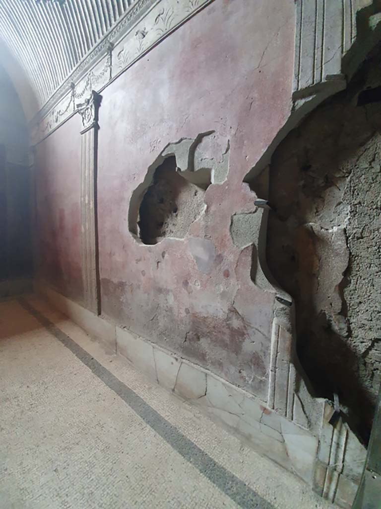 VII.1.8 Pompeii. July 2021. Caldarium 9, detail from north wall.     
Foto Annette Haug, ERC Grant 681269 D�COR
