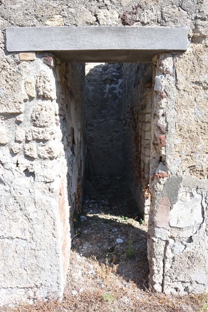 VII.2.16 Pompeii.  March 2009.  Near room 7 doorway, remains of floor mosaic.