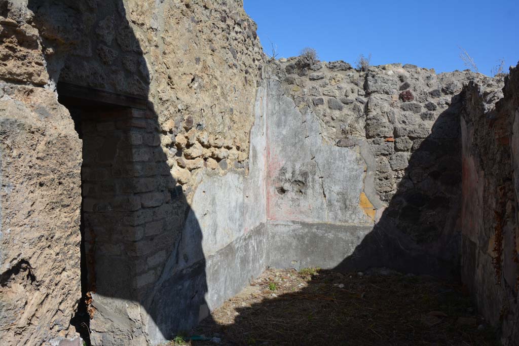 VII.2.16 Pompeii. October 2019. Cubiculum 7, north wall and north-east corner.
Foto Annette Haug, ERC Grant 681269 D�COR.

