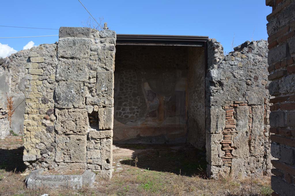 VII.2.16 Pompeii. March 2009. Room 10. Oecus. East wall.