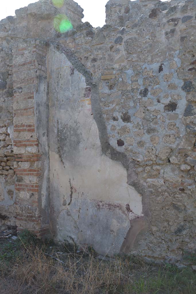 VII.2.16 Pompeii. October 2019. Room 15, detail of remaining stucco from west wall.
Foto Annette Haug, ERC Grant 681269 D�COR.
