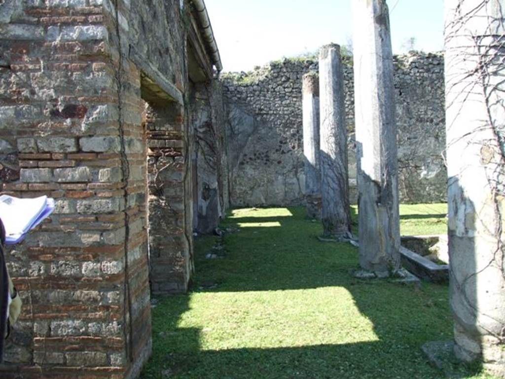VII.2.16 Pompeii.  March 2009.  Room 17.  Exedra.  South wall.
