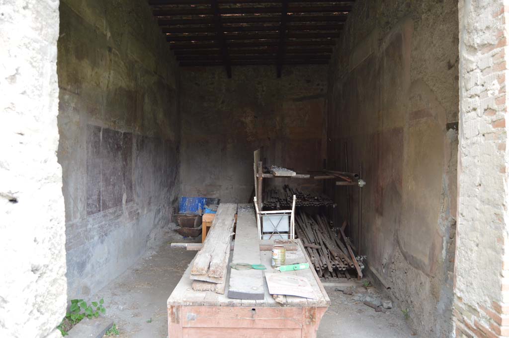 VII.2.16 Pompeii. March 2009. Room 20, north wall of triclinium.   