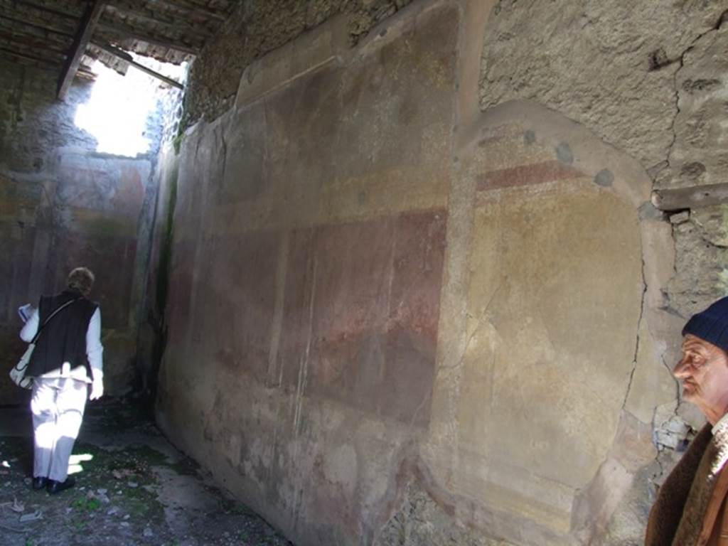VII.2.16 Pompeii. March 2009. Room 20, painted wall decoration in triclinium.