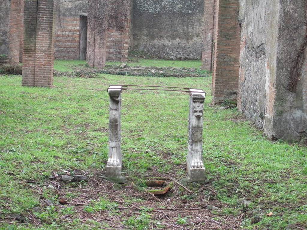 VII.2.18 Pompeii. December 2005. Room 1. Atrium. Table legs.
