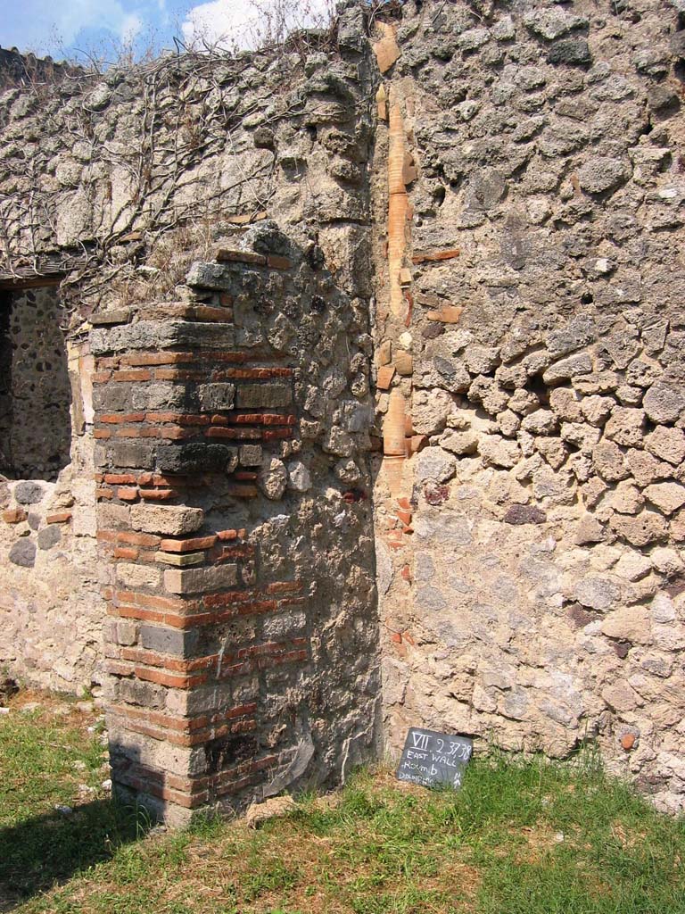 VII.2.38 Pompeii. December 2004. North wall of tablinum.
