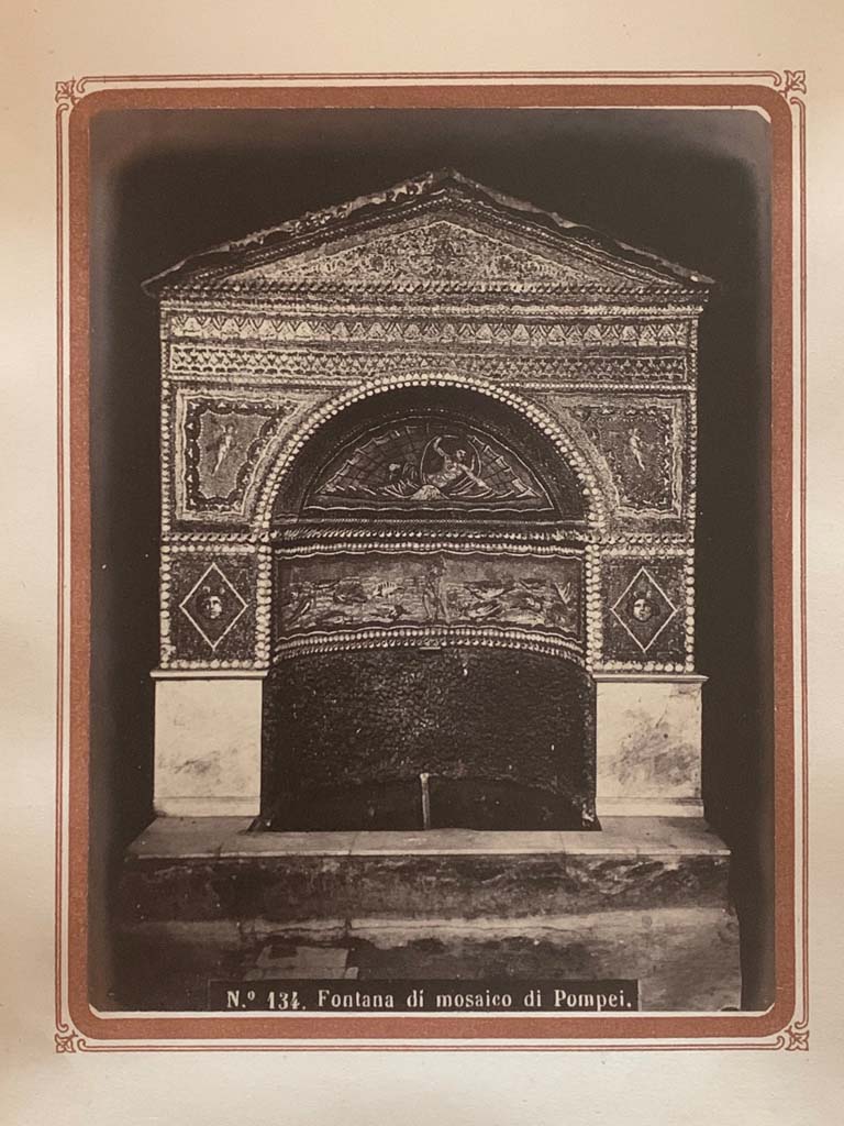 VII.2.45 Pompeii. From an Album by Roberto Rive dated 1868. Fountain.
Photo courtesy of Rick Bauer.