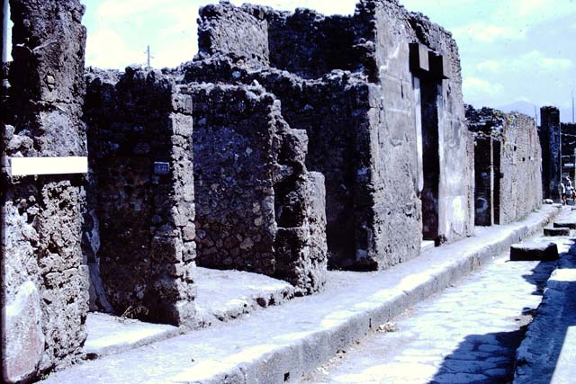 VII.2.48 Pompeii. December 2004. Looking north along entrance corridor across atrium to corridor at rear.