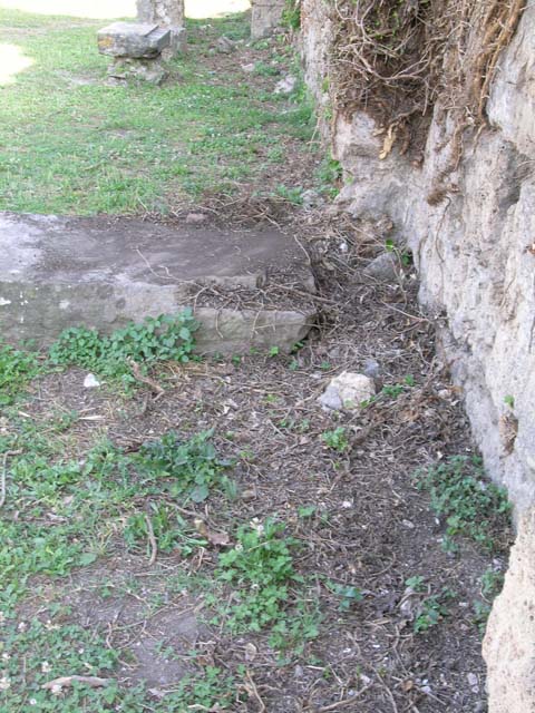 VII.3.13 Pompeii. March 2009. Doorways to Two cubicula and passage room. Looking west.