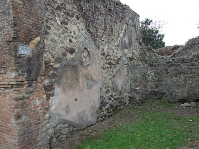 VII.3.17 Pompeii. December 2007. Waste pipe from upper floor, inside wall on north side of entrance.