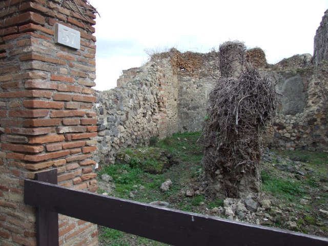 VII.3.37 Pompeii. Shop. May 2005. Looking north east from entrance.