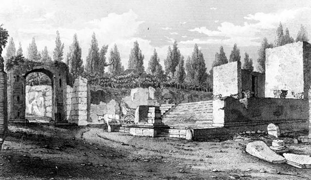 231679 Bestand-D-DAI-ROM-W.367.jpg
VII.4.1 Pompeii. W.367. Drawing of Temple of Fortuna Augusta.
See Gell, W, 1832. Pompeiana: Vol 1. London: Jennings and Chaplin. (p.70, pl.XX)
Photo by Tatiana Warscher. With kind permission of DAI Rome, whose copyright it remains.
