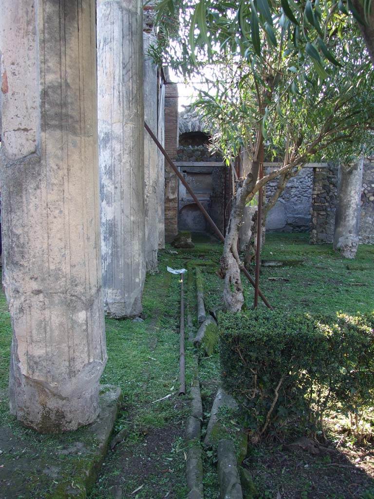 VII.4.31 Pompeii. March 2009. Room 31. Detail of mosaic floor.