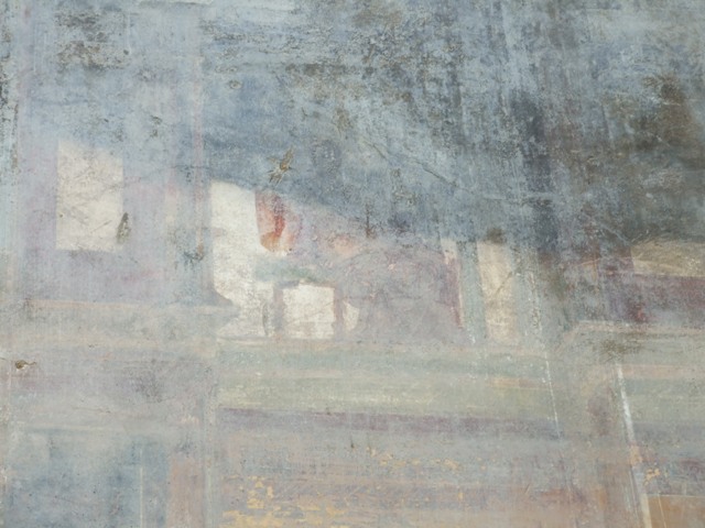VII.4.31 Pompeii. March 2009. Room 6, painted figure on upper south wall of ala.