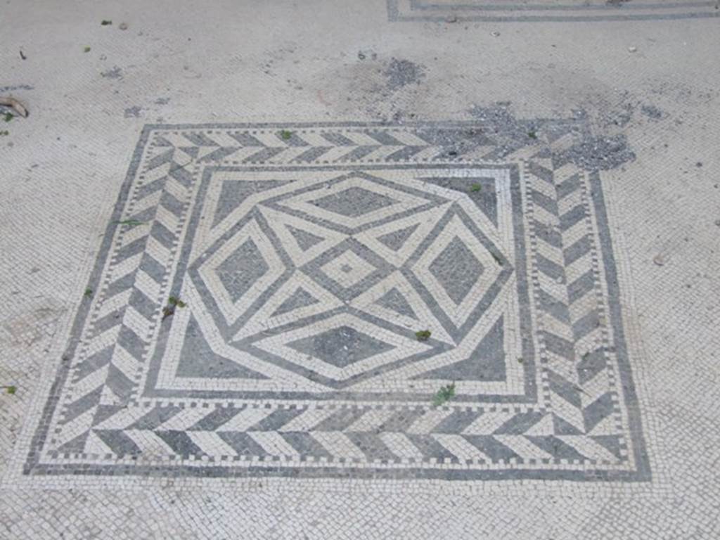 VII.4.31 Pompeii. March 2009. Room 6. Ala. Emblema in mosaic floor decoration.