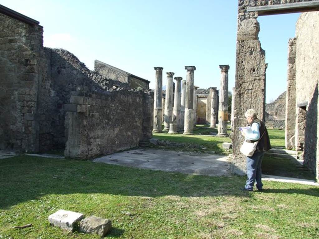 VII.4.31 Pompeii. March 2009. Room 10. Tablinum. Looking north into middle Peristyle.