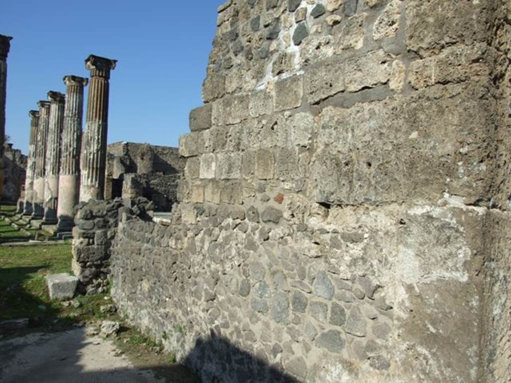 VII.4.31 Pompeii. March 2009. Room 10. Tablinum. East wall. Looking north.