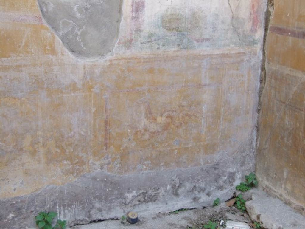 VII.4.31 Pompeii. March 2009. Room 12. Oecus. South wall and south west corner.