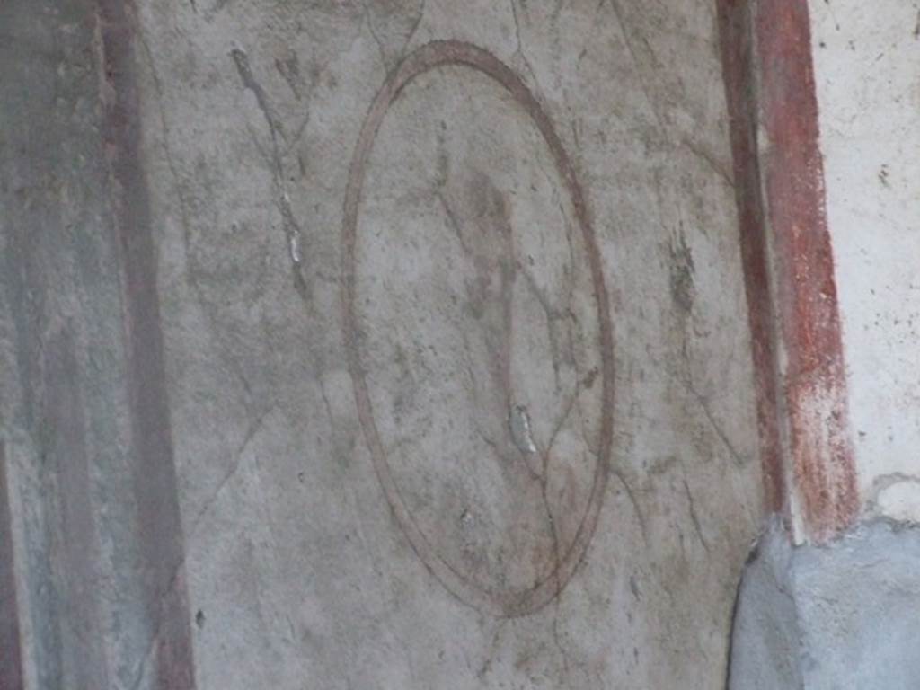 VII.4.48 Pompeii. December 2007. Room 14. Cubiculum. South wall.
Wall painting of Diana.