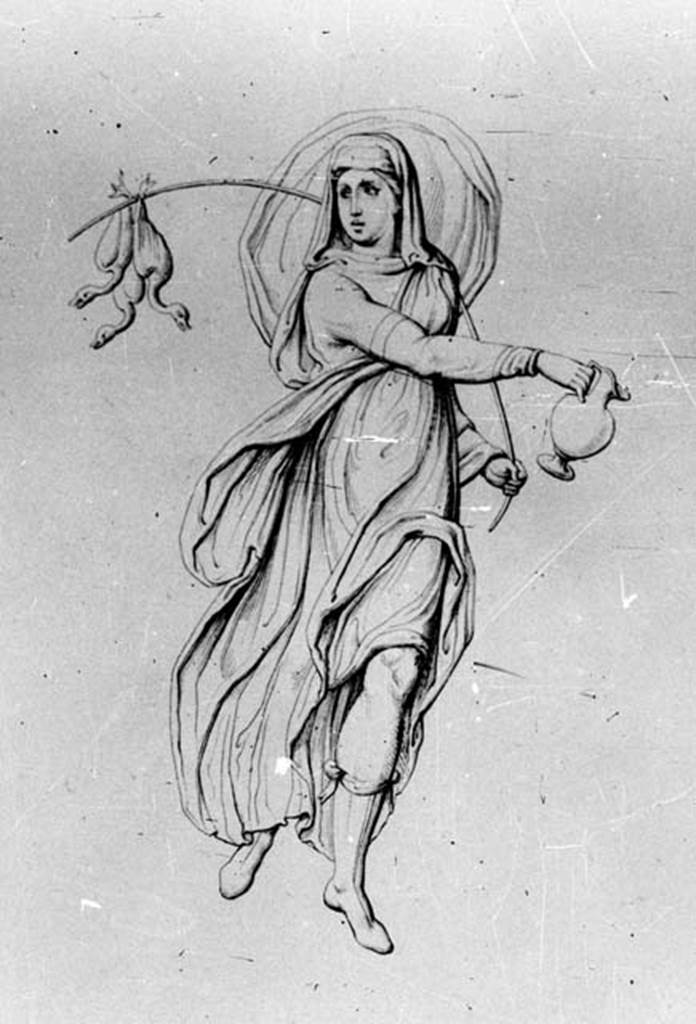 VII.4.48 Pompeii. Detail from W.20. Drawing of vignette of Winter from north wall of atrium.
See Real Museo Borbonico, XII, 1839, tav 18.
Photo by Tatiana Warscher. With kind permission of DAI Rome, whose copyright it remains.
See http://arachne.uni-koeln.de/item/marbilderbestand/230710