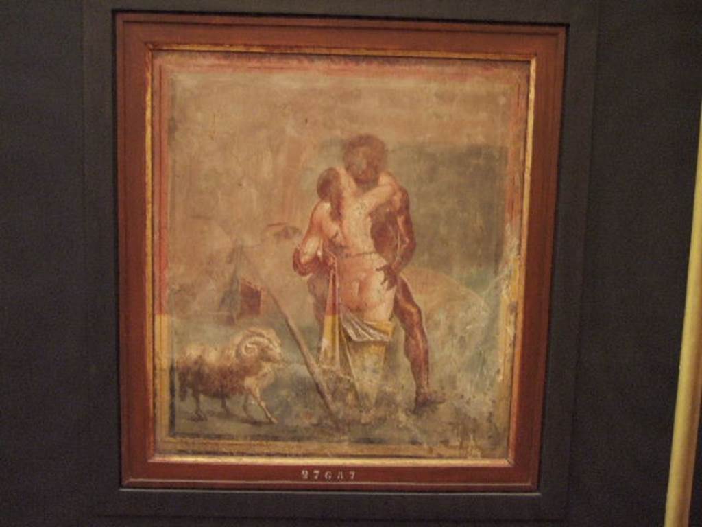 Found in VII.4.48. Painting of Polyphemus and Galatea. Now in Naples Archaeological Museum. Inventory number 27687. See Helbig, W., 1868. Wandgemälde der vom Vesuv verschütteten Städte Campaniens. Leipzig: Breitkopf und Härtel. (1052)
