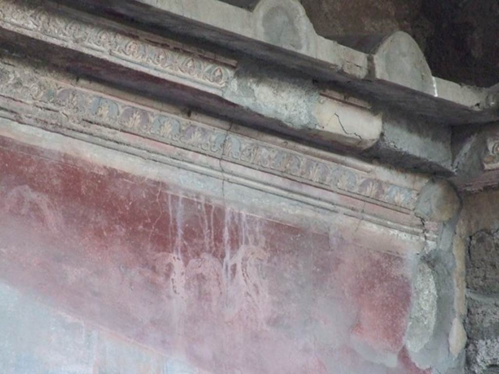 VII.4.48 Pompeii. December 2007. Peristyle. West wall. Plaster stucco.