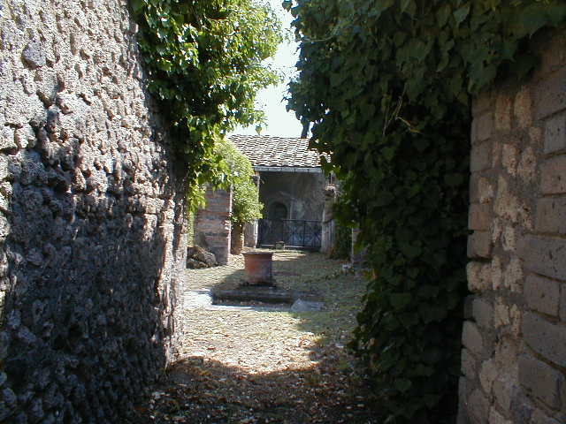 VII.4.56 Pompeii.  March 2009. Room 1. Atrium.  East side with Doorways to Rooms 4, 5 and 6.