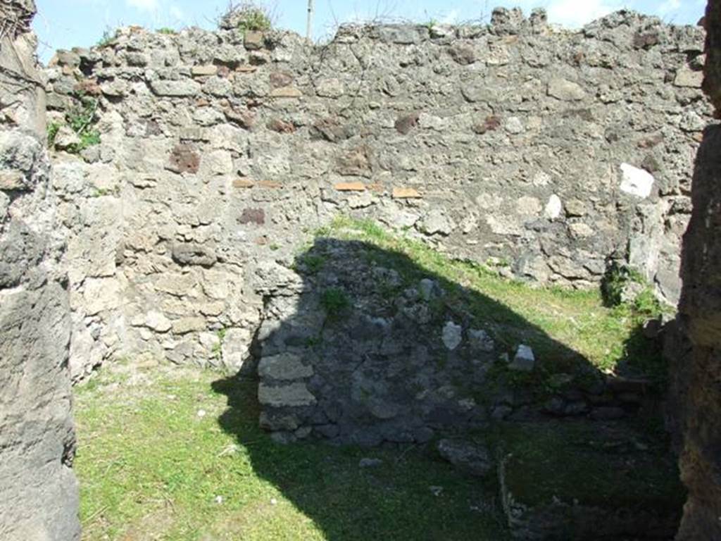 VII.4.57. Pompeii. March 2009. Room 3. Kitchen?, East wall with stairs to upper floor.