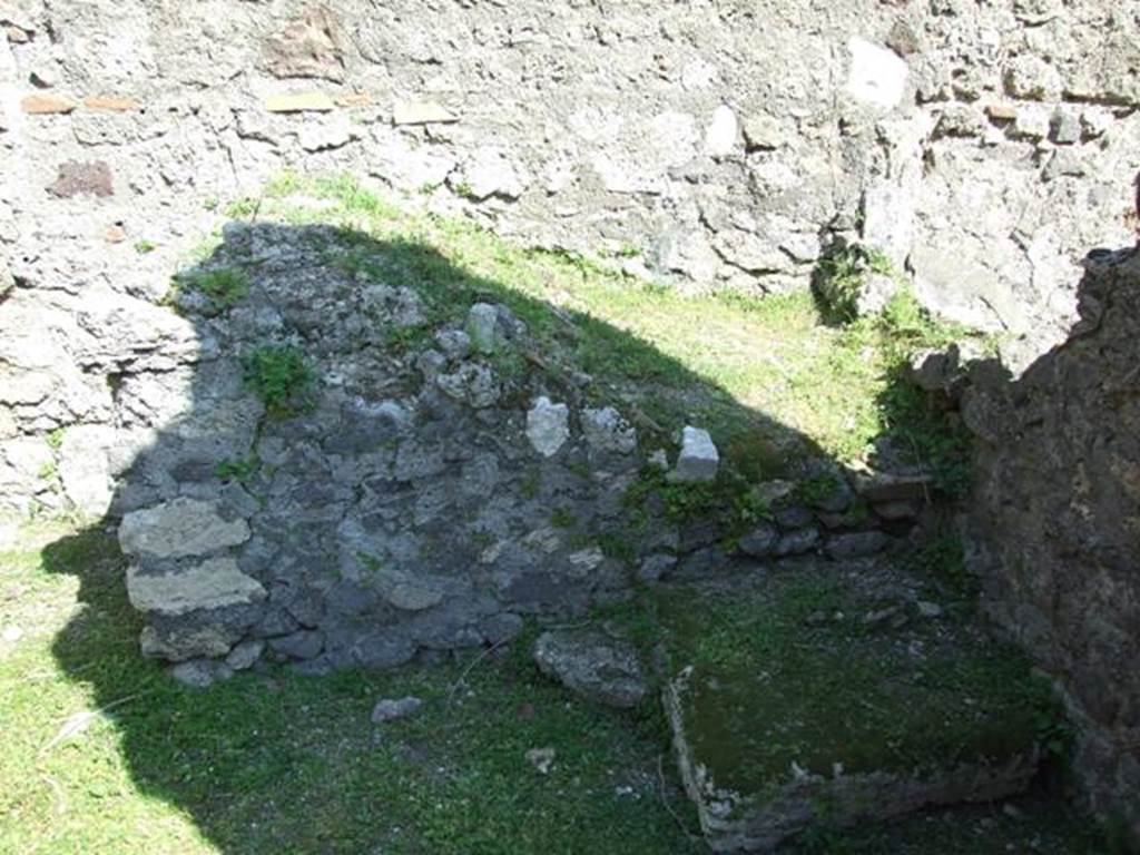 VII.4.57. Pompeii. March 2009. Room 3. Kitchen? Stairs to upper floor.