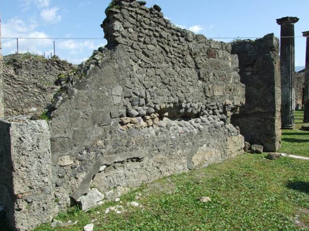 VII.4.57. Pompeii. March 2009. Room 7. Tablinum. East wall.