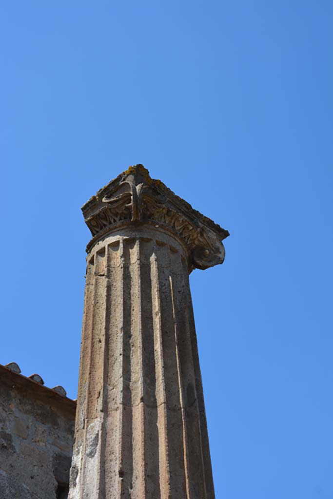 VII.4.57 Pompeii. September 2019.
Detail of column and capital in north-west corner of portico/peristyle.
Foto Annette Haug, ERC Grant 681269 DÉCOR.
