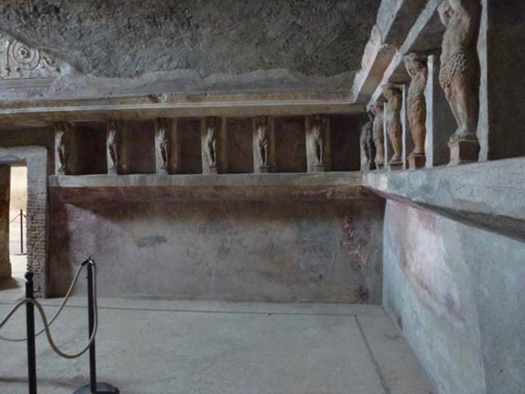 VII.5.24 Pompeii. June 2012. Looking towards west wall and north-west corner of tepidarium (37). Photo courtesy of Michael Binns.