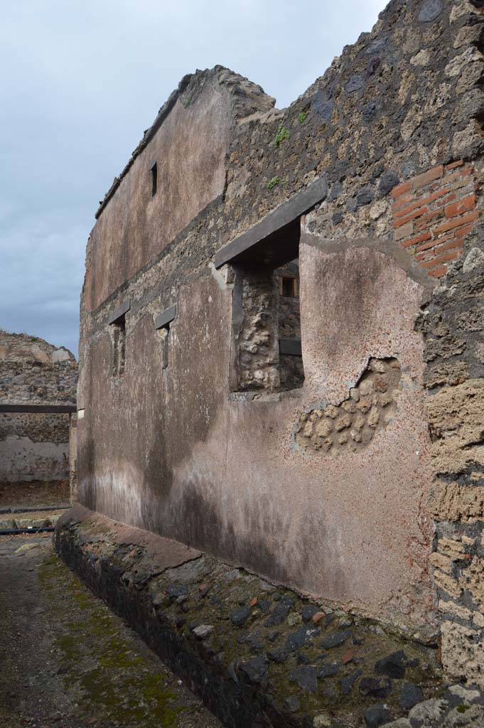 VII.7.18 side wall in Vicolo del Gallo, Pompeii. March 2018. Looking north.
Foto Taylor Lauritsen, ERC Grant 681269 DÉCOR.