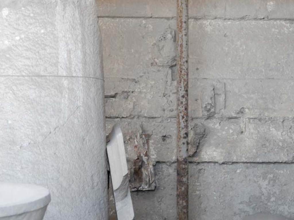 VII.7.29 Pompeii. May 2018. Detail of plaster-cast of a door in storage. Photo courtesy of Buzz Ferebee.