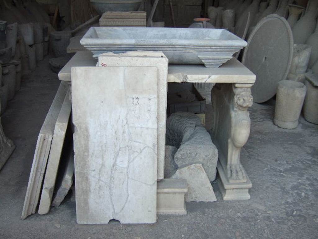 VII.7.29 Pompeii. May 2006. Items in storage.
